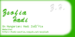 zsofia hadi business card